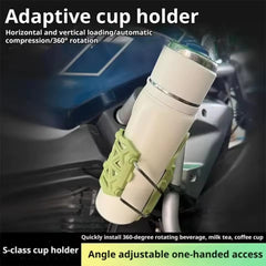 Heavy Duty Clamp On Bottle Holder Beverage Mount For Handlebar Water Bottles For Bike(Green)