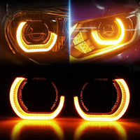 Universal Angel Eye Crystal Ring 2.5 Inch APP Control RGB LED for Car Headlight In Premium Quality 2 Pcs Set