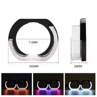 Universal Angel Eye Crystal Ring 2.5 Inch APP Control RGB LED for Car Headlight In Premium Quality 2 Pcs Set
