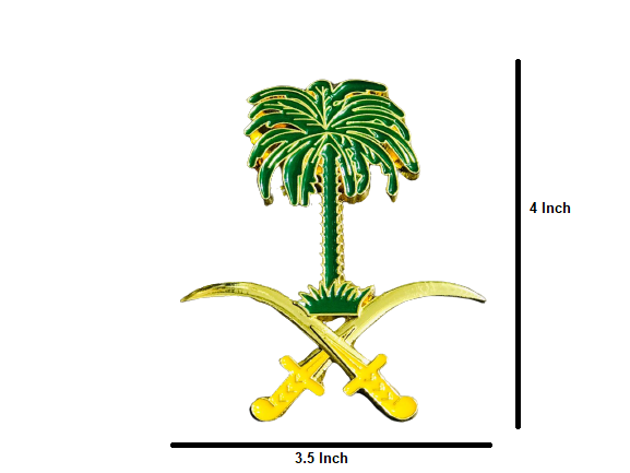 Saudia Arabia Metal Grill Logo For Car And Jeep