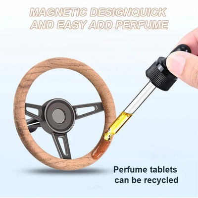 Universal Mini Steering Wheel Car perfume Long lasting Fragrance For AC Grill D-Shape Air Conditioner