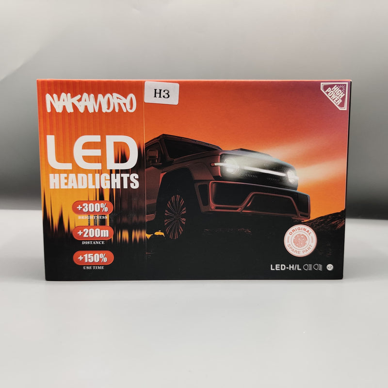 NAKAMORO LED Headlight Bulb Original H3 65 Watts 2 Pcs Set