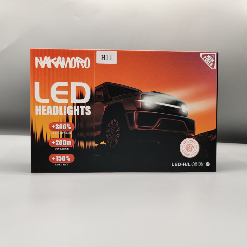 NAKAMORO LED Headlight Bulb Original H11 65 Watts 2 Pcs Set