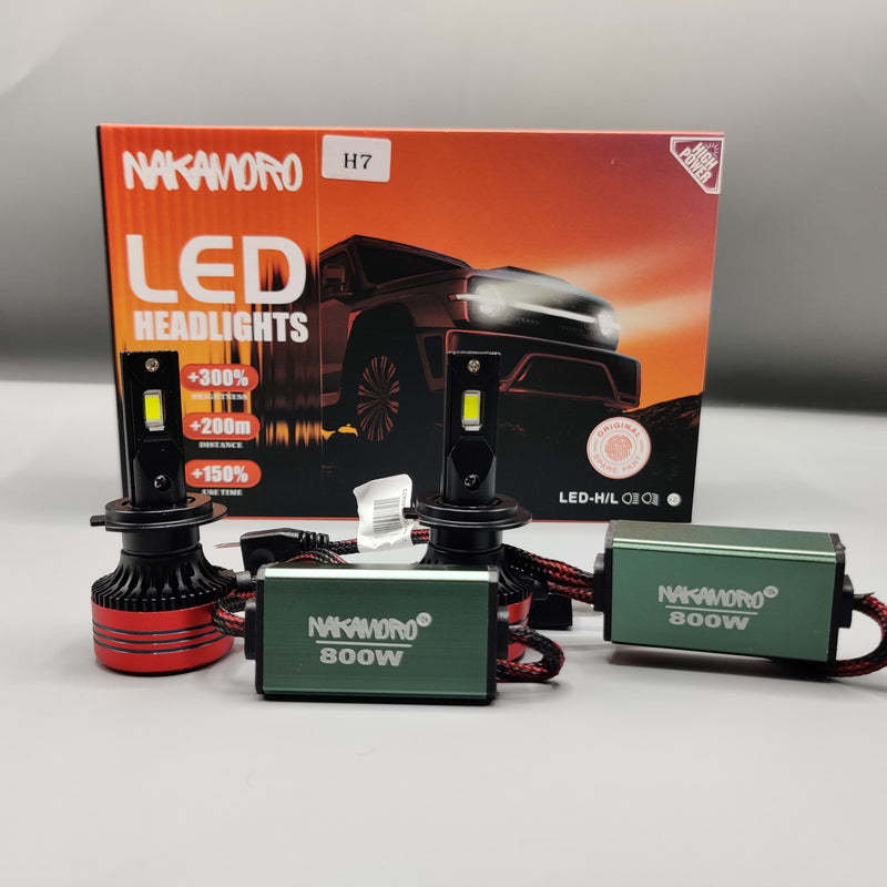 NAKAMORO LED Headlight Bulb Original H7 65 Watts 2 Pcs Set