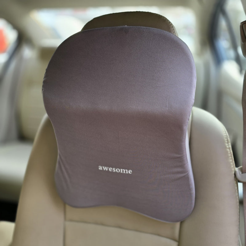 Universal Back Rest Cushion for Pain Relief Premium Quality Memory Foam For Car Seat 1 Pc(Grey)