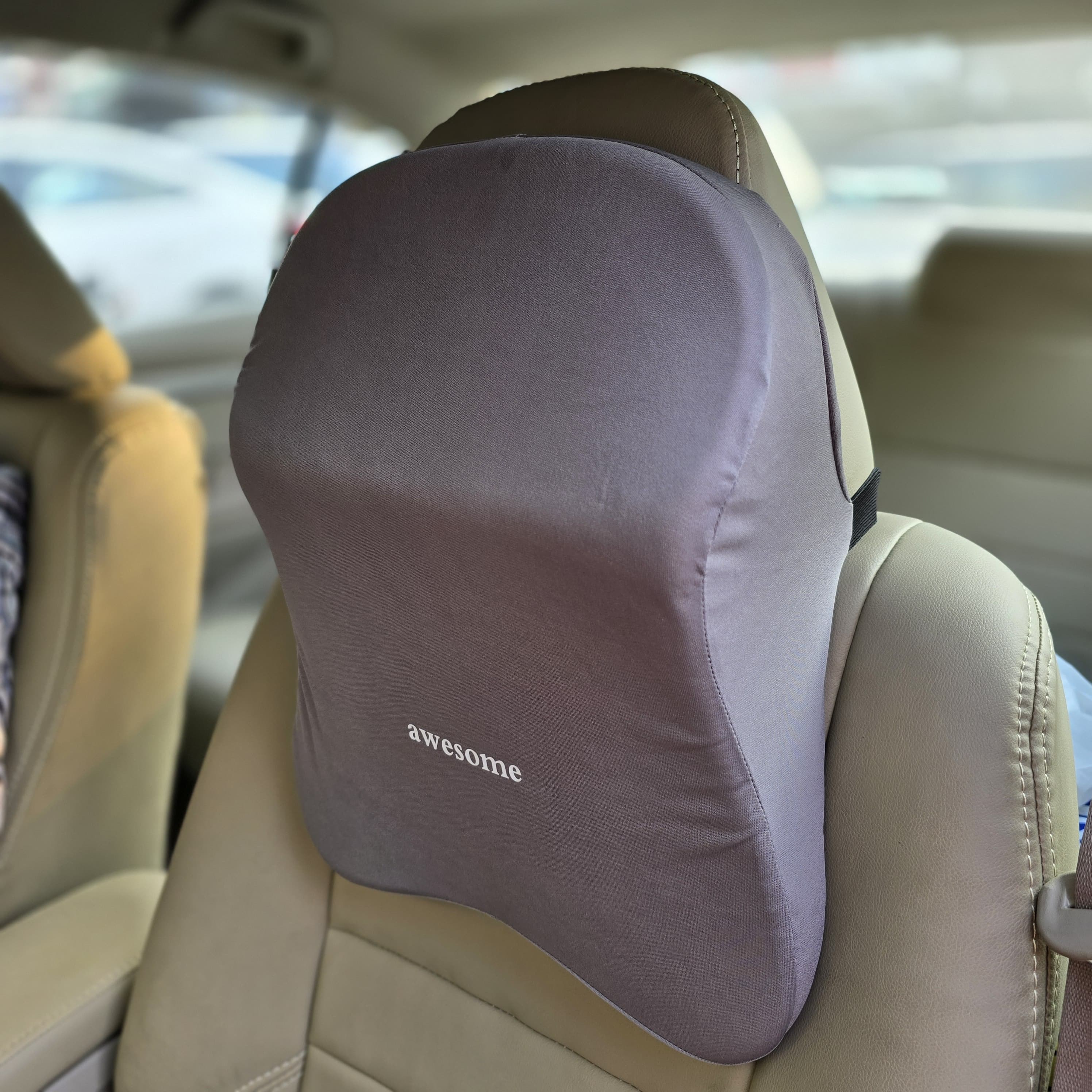 Universal Back Rest Cushion for Pain Relief Premium Quality Memory Foam For Car Seat 1 Pc(Grey)