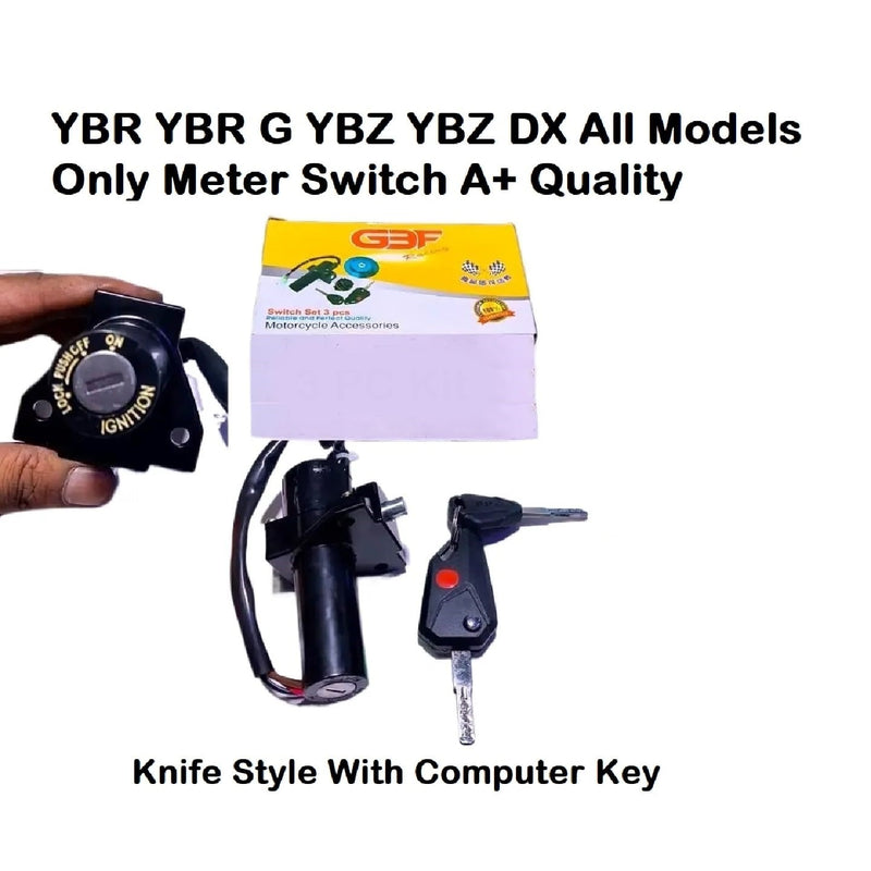 GBF Yamaha YBR Ignition Switch With Light & Computer Keys