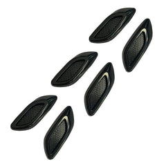 Upscale Car Side Vent Auto Air Flow Fender Intake Stickers Automobile Door Modification Decoration 6 Pcs Set