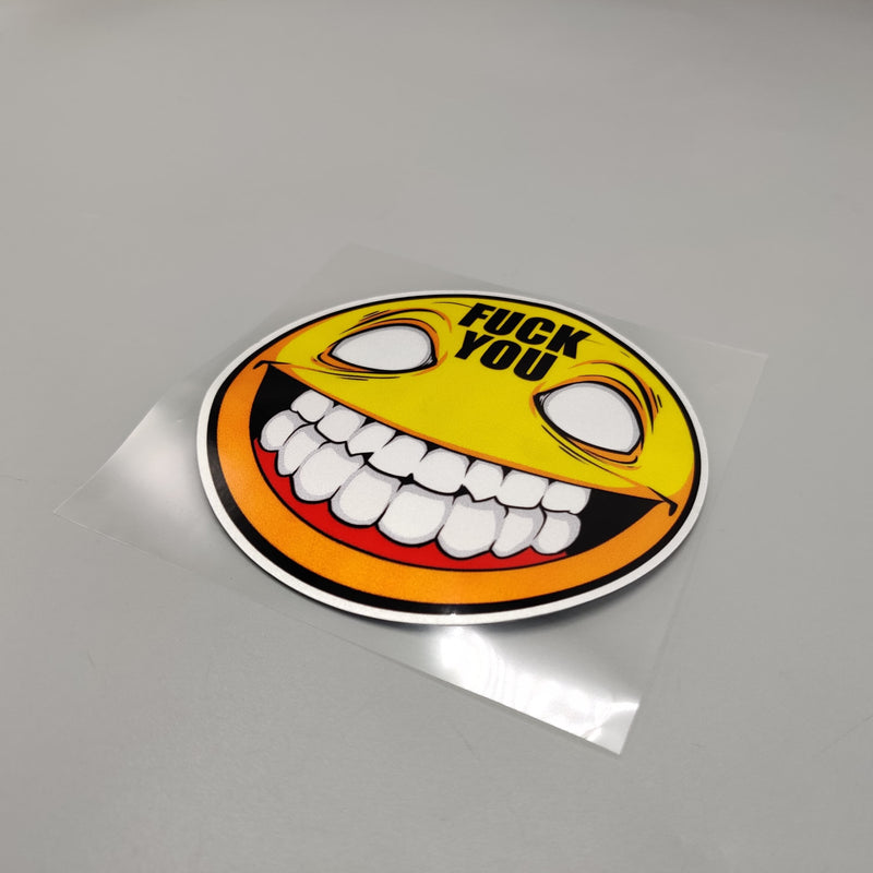 Premium Quality Custom Sticker Sheet For Car & Bike Embossed Style SMILE