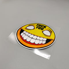 Premium Quality Custom Sticker Sheet For Car & Bike Embossed Style SMILE