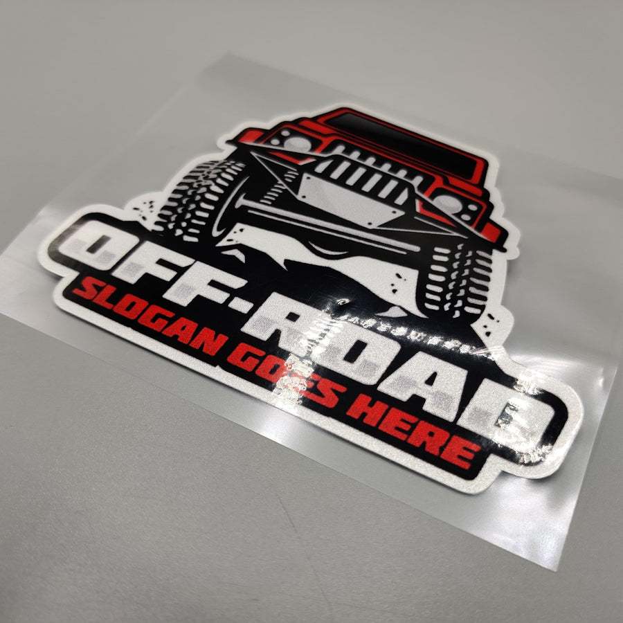 Premium Quality Custom Sticker Sheet For Car & Bike Embossed Style 4x4 JEEP