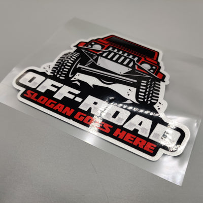 Premium Quality Custom Sticker Sheet For Car & Bike Embossed Style 4x4 JEEP