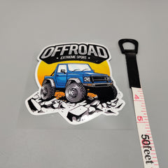 Premium Quality Custom Sticker Sheet For Car & Bike Embossed Style 4x4 OFF ROAD EXTREME SPORT