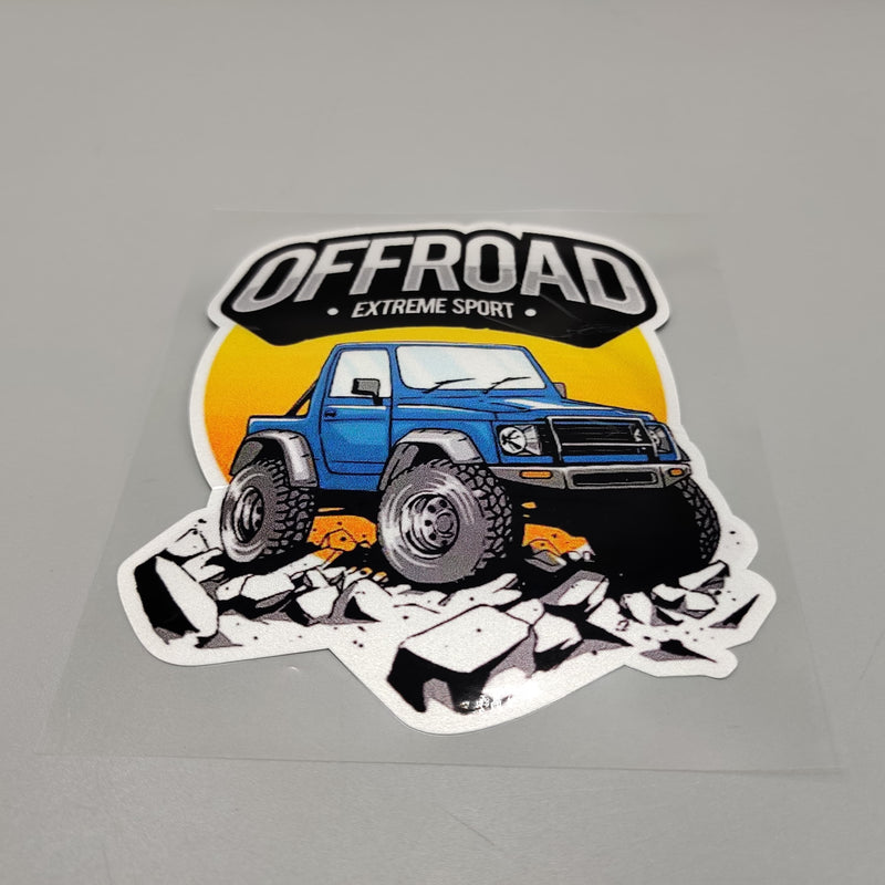 Premium Quality Custom Sticker Sheet For Car & Bike Embossed Style 4x4 OFF ROAD EXTREME SPORT