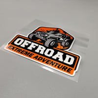 Premium Quality Custom Sticker Sheet For Car & Bike Embossed Style 4x4 OFF ROAD ADVENTURE