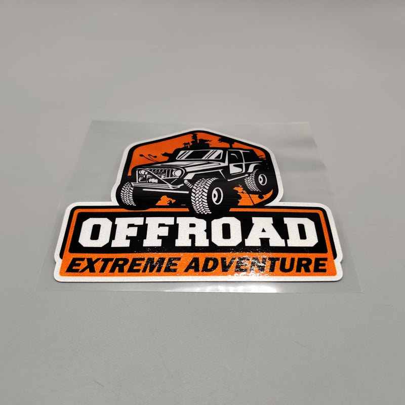 Premium Quality Custom Sticker Sheet For Car & Bike Embossed Style 4x4 OFF ROAD ADVENTURE