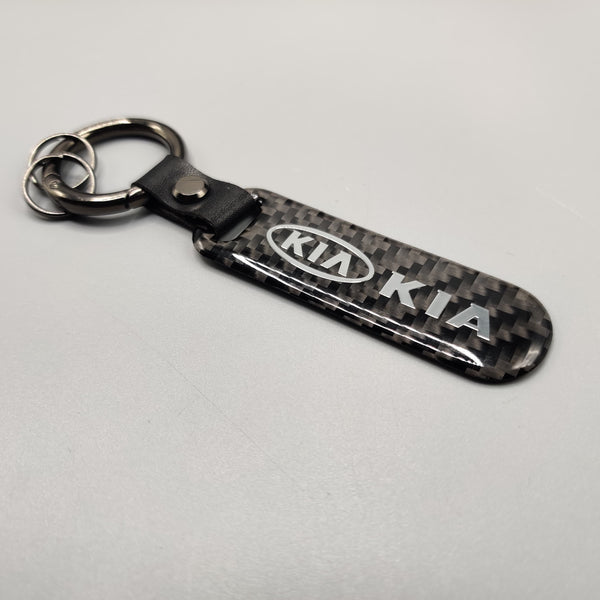 KIA Carbon Fiber Keychain With Metal Ring 1 Pc