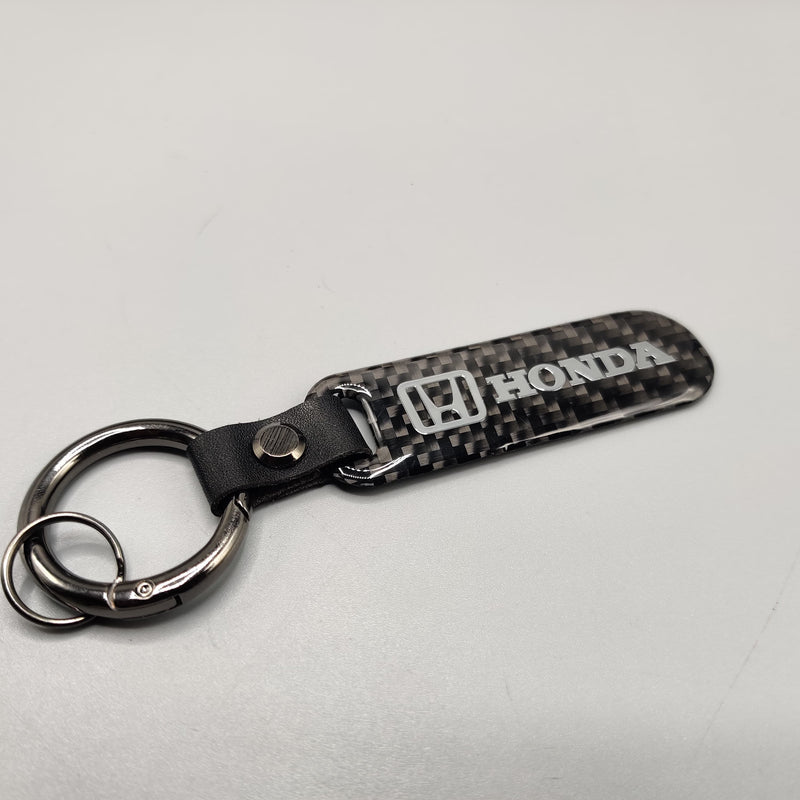 Honda Carbon Fiber Keychain With Metal Ring 1 Pc