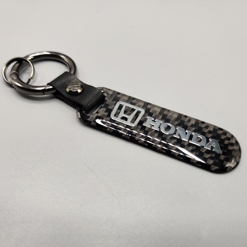 Honda Carbon Fiber Keychain With Metal Ring 1 Pc