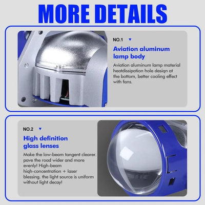 Bi Xenon Projector 3.0 S45 Model With Built-In Original 65W SMD 2 Pcs Set