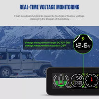 Universal HUD M60 GPS Digital Speedometer with Compass Inclinometer for Off Road Accessories 4x4 On-board Computers 1 Pc