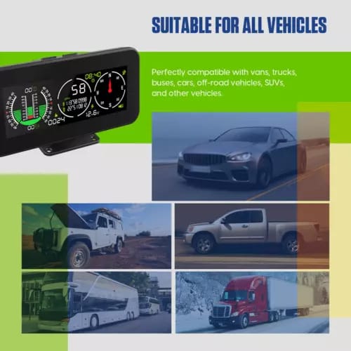 Universal HUD M60 GPS Digital Speedometer with Compass Inclinometer for Off Road Accessories 4x4 On-board Computers 1 Pc