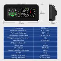 Universal HUD M60 GPS Digital Speedometer with Compass Inclinometer for Off Road Accessories 4x4 On-board Computers 1 Pc