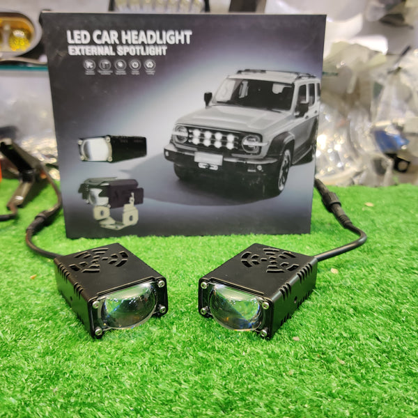 LIUHAWK Ultra Slim RGB High Power 40W Landscape Style Grill LED Fog Light for Car 2 Pcs Set