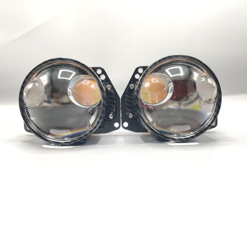 Universal A90 BI-LED 3.0 80W High Beam Lens 90W Laser With Carbon Fiber Texture 2 Pcs Set