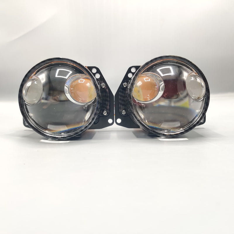 Universal A90 BI-LED 3.0 80W High Beam Lens 90W Laser With Carbon Fiber Texture 2 Pcs Set