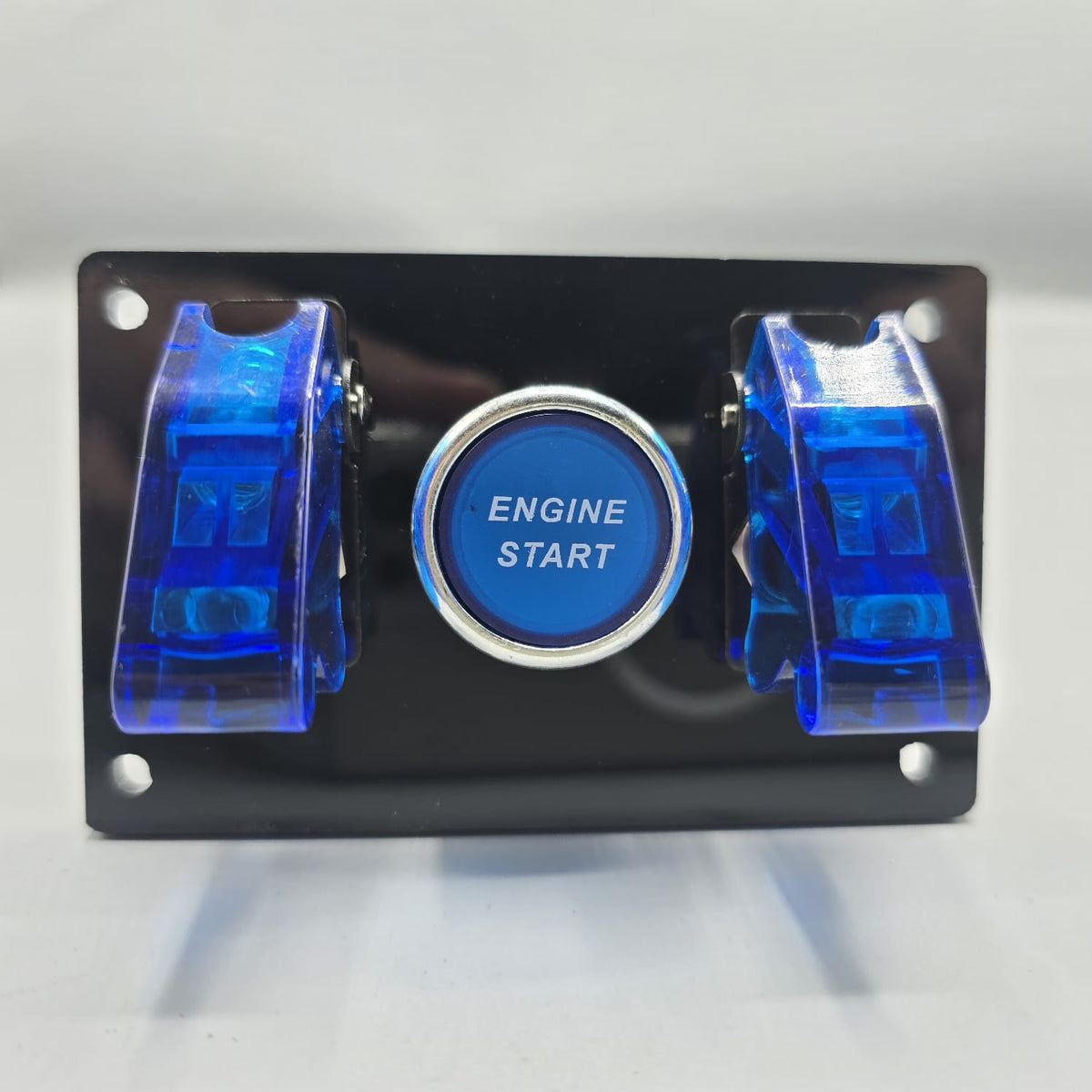4 Button Rocker Switch Universal 4-inch Switch Panel With Rocker Switches+Push Start Button ...