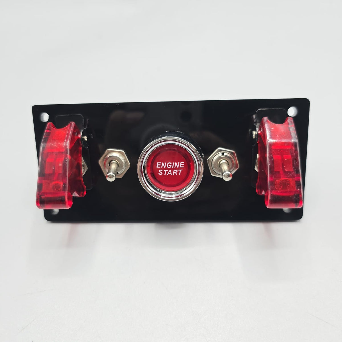 Universal 5-inch Switch Panel With Toggle Switches+On/Off Airplane Swi ...