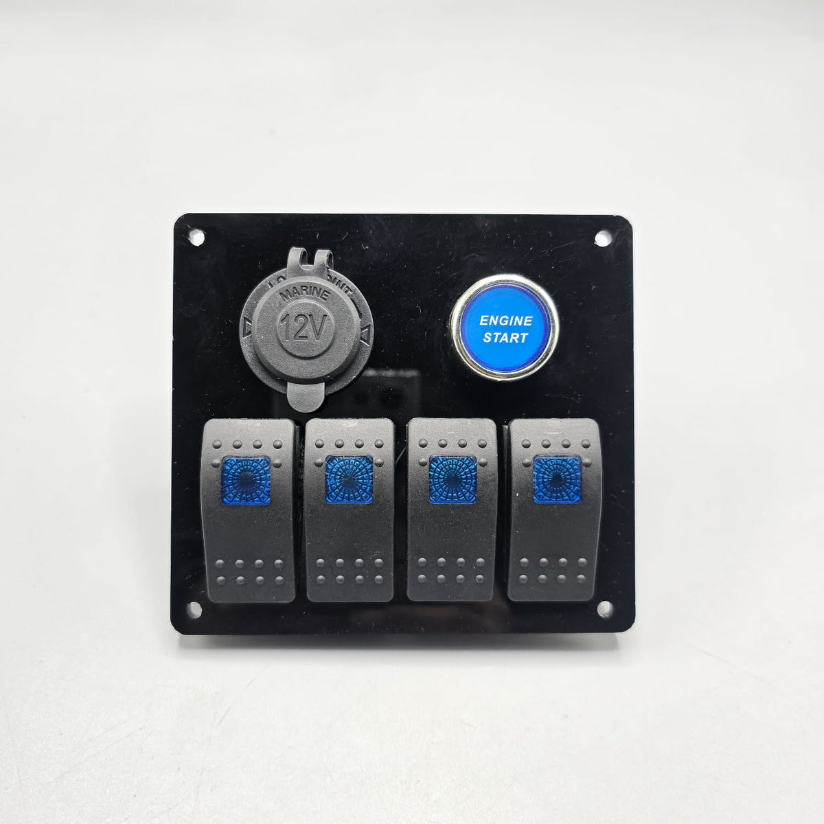 Power Outlet Rocker Universal 5-inch Switch Panel With Rocker Switches +12V Power Outlet ...