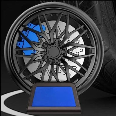 Universal Car Wheel AC Went Perfume Air Freshener 360° Rotating Car Perfume Fragrance 1 Pc(Blue)