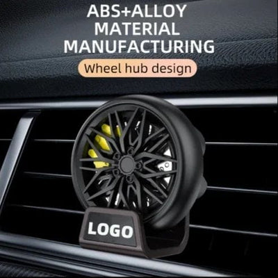 Universal Car Wheel AC Went Perfume Air Freshener 360° Rotating Car Perfume Fragrance 1 Pc(Black)