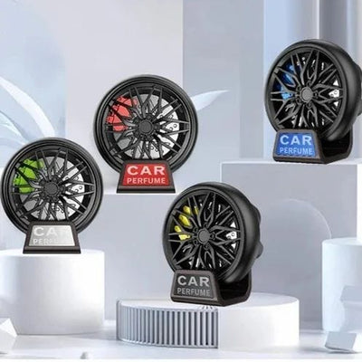 Universal Car Wheel AC Went Perfume Air Freshener 360° Rotating Car Perfume Fragrance 1 Pc(Blue)