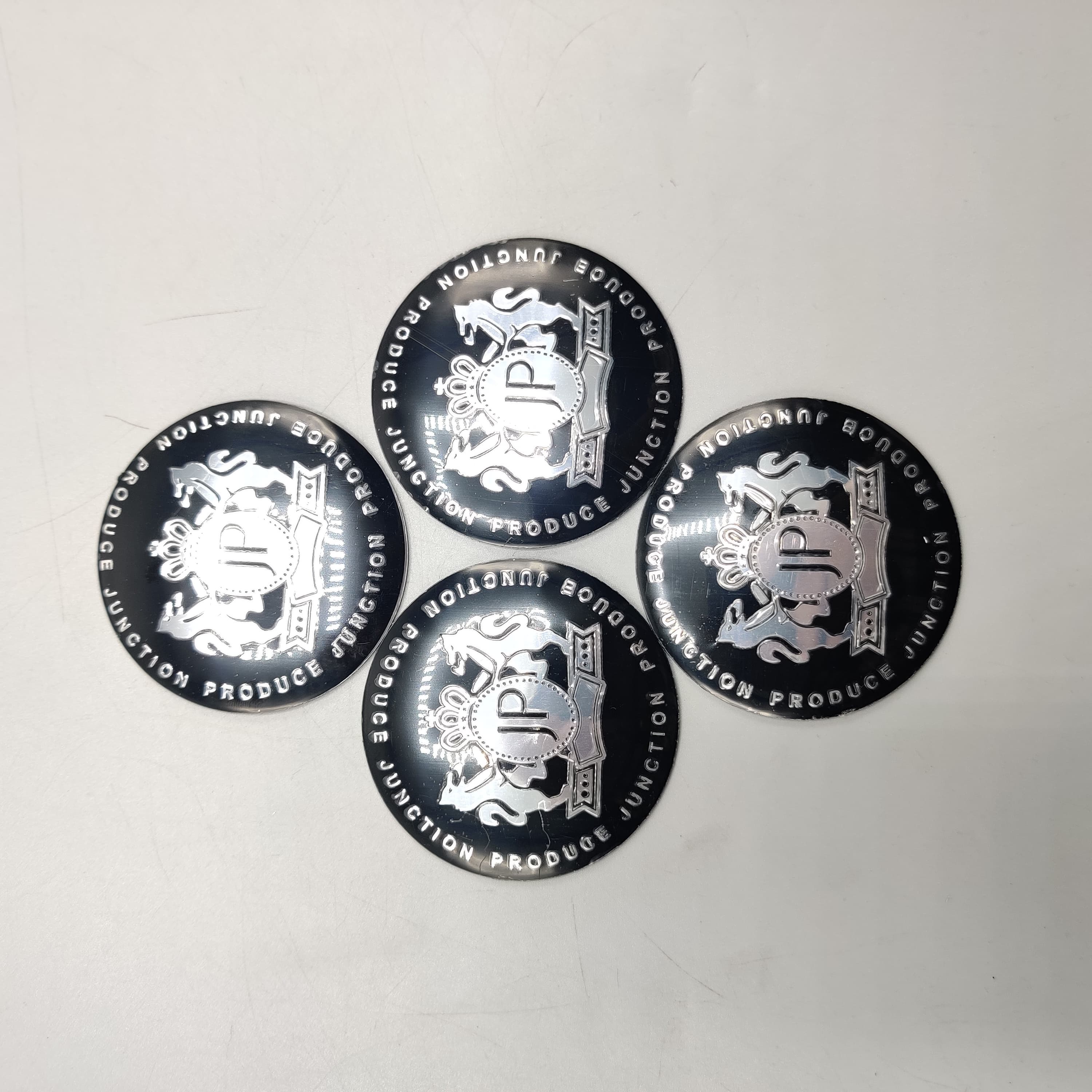 Universal 6.5mm Metal patri Wheel Logo in Premium Quality 4 Pcs Set