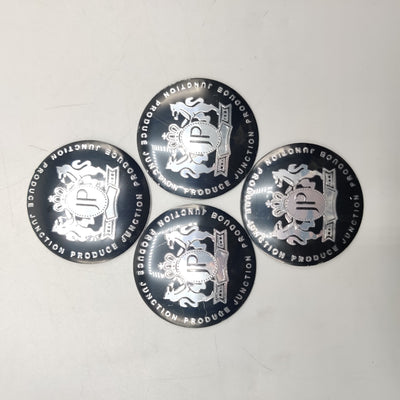Universal 6.5mm Metal patri Wheel Logo in Premium Quality 4 Pcs Set