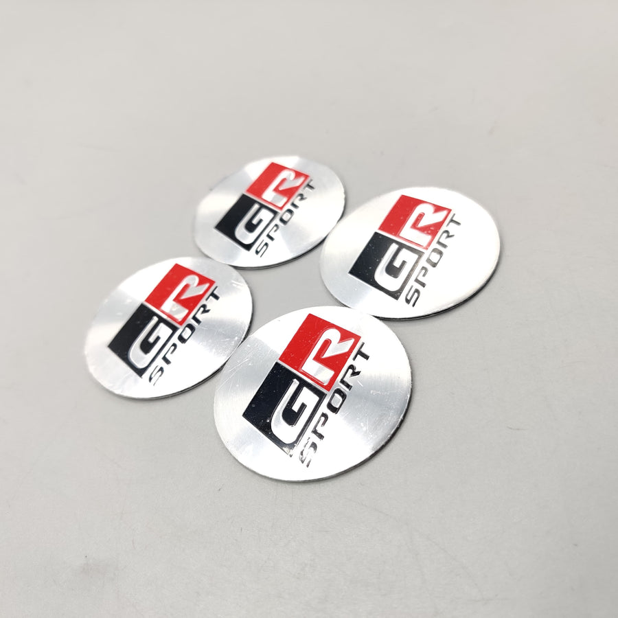 Universal 4.5mm Metal patri Wheel Logo in Premium Quality 4 Pcs Set