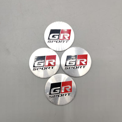 Universal 4.5mm Metal patri Wheel Logo in Premium Quality 4 Pcs Set
