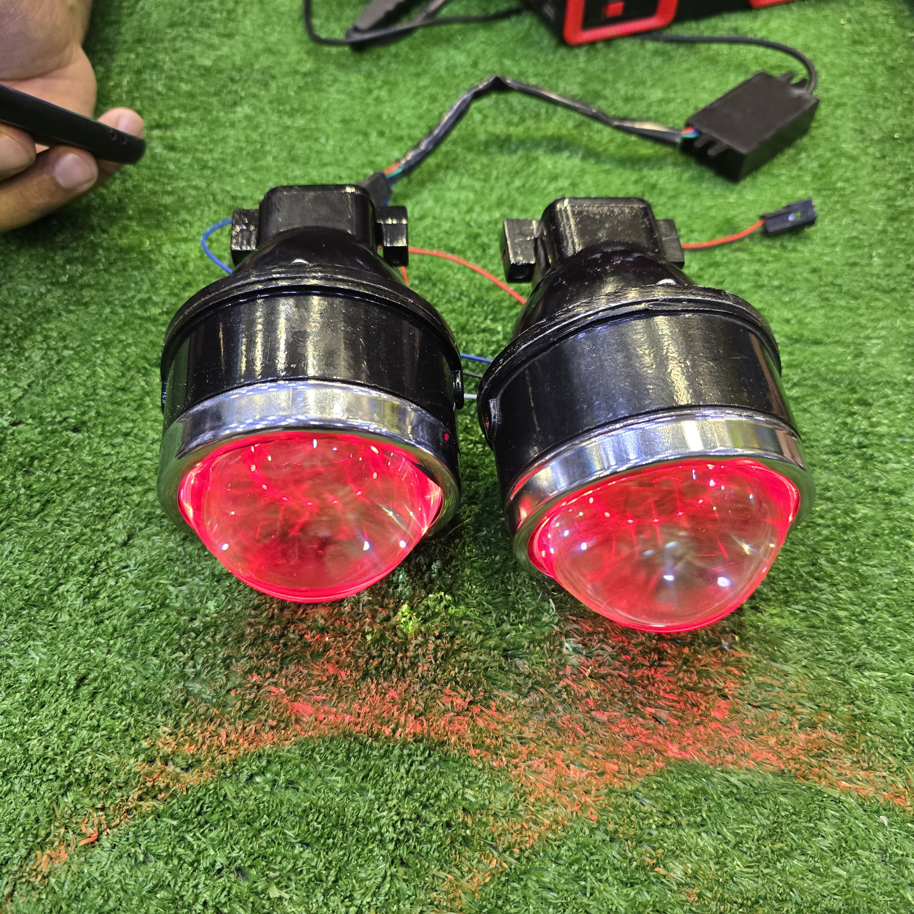 Universal LIUHAWK Bumper BI Xenon Projector Upgraded Version With RGB DRL And 65 watt NAKAMORO LED Supported Chrome Ring 3.0 Lens