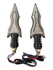 Universal Bike Indicator Sword Style With Running DRL Yellow - Blue 2 Pcs Set
