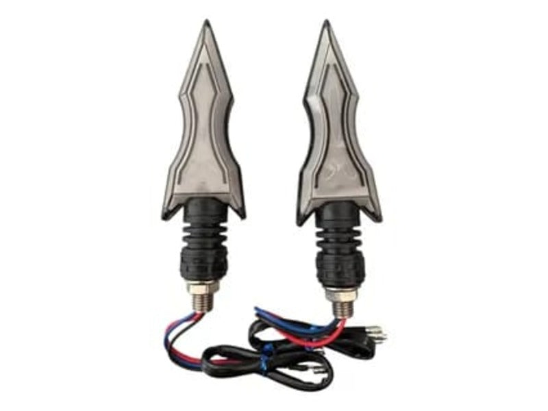 Universal Bike Indicator Sword Style With Running DRL Yellow - Blue 2 Pcs Set