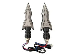 Universal Bike Indicator Sword Style With Running DRL Yellow - Blue 2 Pcs Set