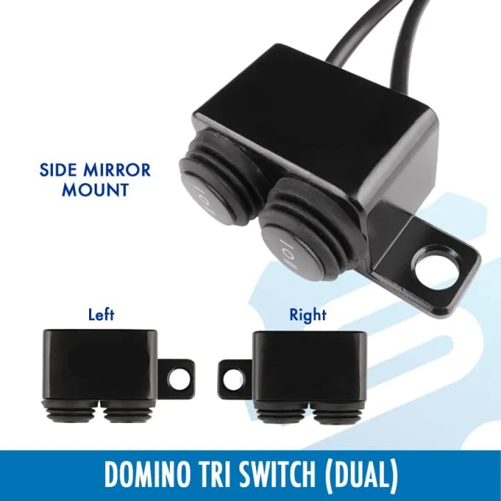 Universal Motorcycle Metal Switch Waterproof Double Point Switch for Bike Headlight High Low Beam 1 Pc