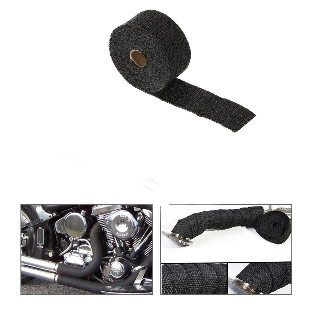 Universal Exhaust Heat Wrap Turbo Pipe Heat insulation Wrap 1 Pc (black)