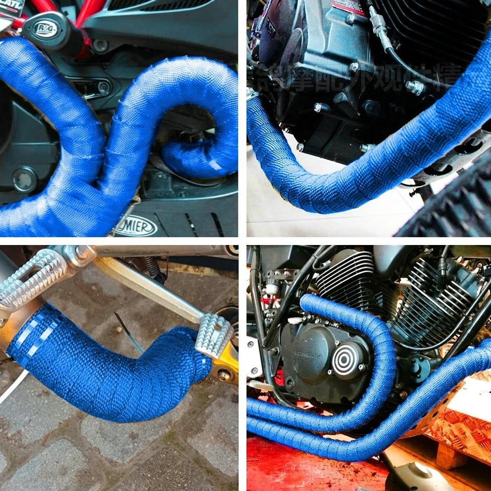 Universal Exhaust Heat Wrap Turbo Pipe Heat insulation Wrap 1 Pc (Blue)