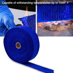 Universal Exhaust Heat Wrap Turbo Pipe Heat insulation Wrap 1 Pc (Blue)