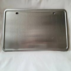 Universal Stainless Steel Metal Number Plate 2 Pcs Set (Large)