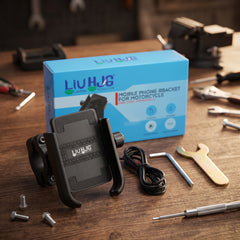 HJG Heavy Duty 360 Bike Metal Mobile Holder With Charging 2A Port In Premium Quality
